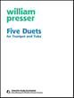 FIVE DUETS FOR TRUMPET AND TUBA cover